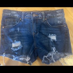 VIP Jeans Denim Distressed Shorts